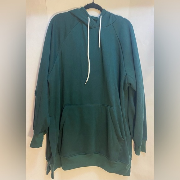 The Warmy Green Oversized Hoodie Dress Size XXL - New with bag - *Flaw see pic - Picture 2 of 6